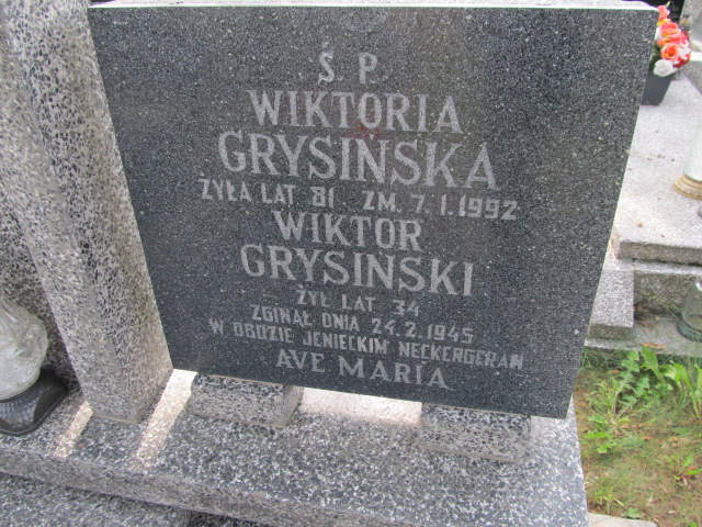 Wiktoria Grysińska Szczutowo - Grobonet - Wyszukiwarka osób pochowanych