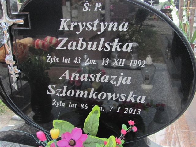 Anastazja Szlomkowska  Szczutowo - Grobonet - Wyszukiwarka osób pochowanych