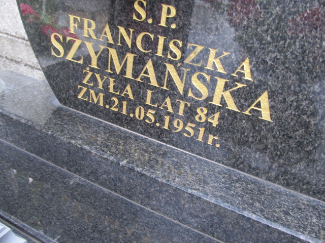 Franciszka Szymańska Szczutowo - Grobonet - Wyszukiwarka osób pochowanych