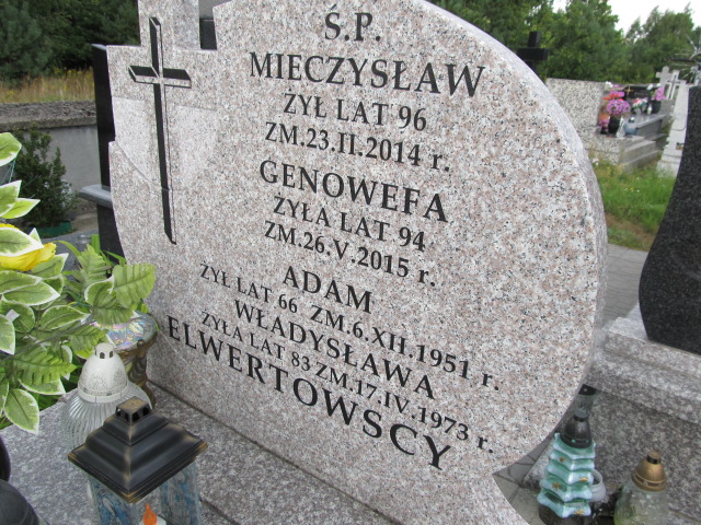 Genowefa Elwertowska Szczutowo - Grobonet - Wyszukiwarka osób pochowanych