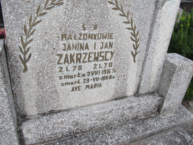 Jan Zakrzewski Szczutowo - Grobonet - Wyszukiwarka osób pochowanych