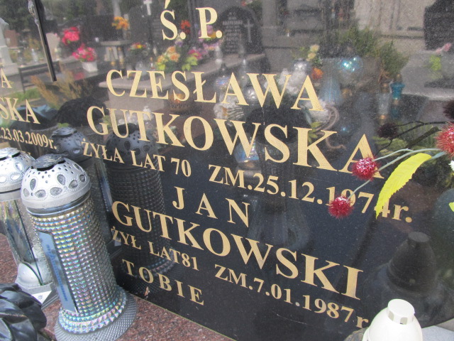 Czesława Gutkowska Szczutowo - Grobonet - Wyszukiwarka osób pochowanych