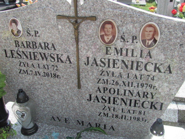 Emilia Jasieniecka  Szczutowo - Grobonet - Wyszukiwarka osób pochowanych