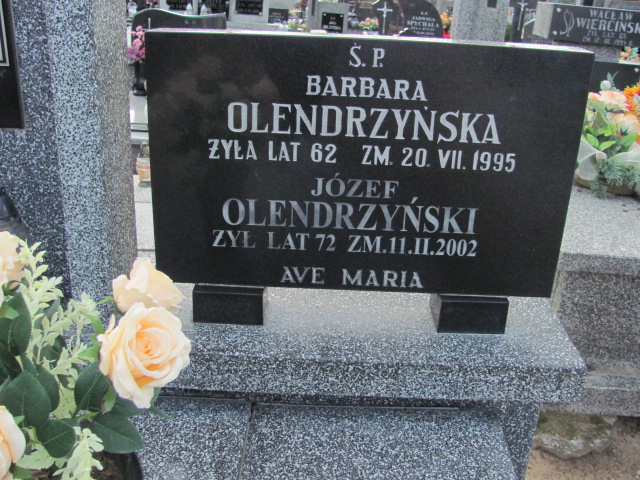 Barbara Olendrzyńska  Szczutowo - Grobonet - Wyszukiwarka osób pochowanych