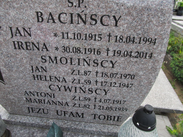 Marianna Cywińska Szczutowo - Grobonet - Wyszukiwarka osób pochowanych