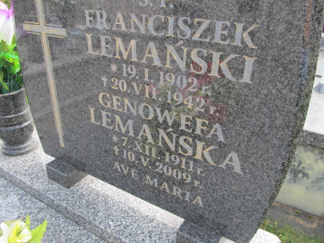 Franciszek Lemański 1902 Szczutowo - Grobonet - Wyszukiwarka osób pochowanych