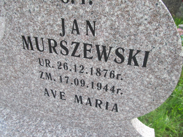 Jan Murszewski 1876 Szczutowo - Grobonet - Wyszukiwarka osób pochowanych